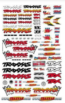 TRX9950 Dekorbogen TRAXXAS Bunte Logos